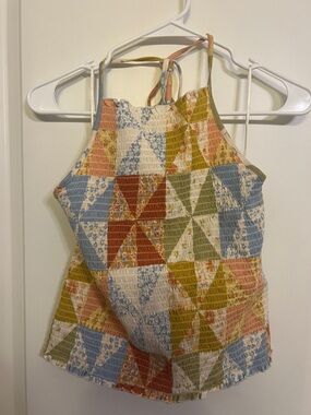 Billabong Multicolor Smocked Halter Cami - Blue, Olive, Rust, Pink, Cream